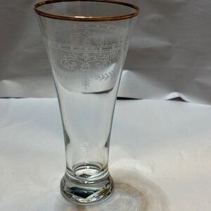 Elegant Clear Glass with Gold Rim
